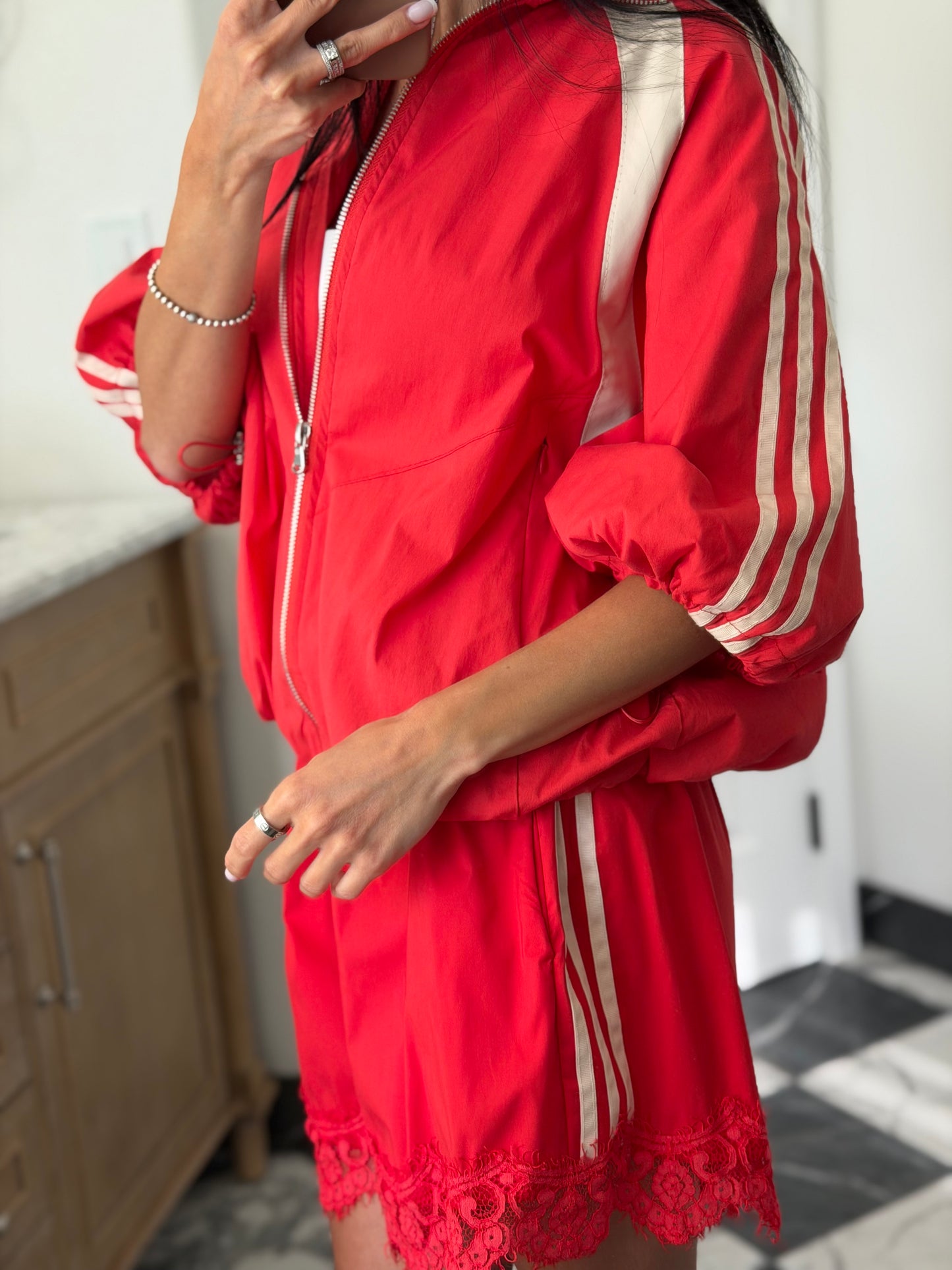 Red Bomber Jacket