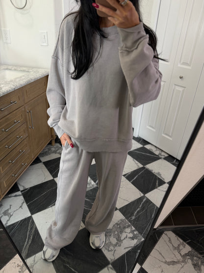 light grey sweat set