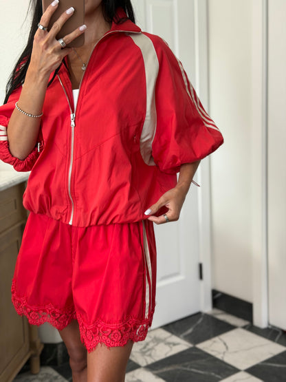 Red Bomber Jacket