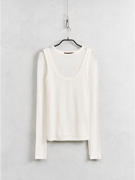 White Double Layer Top
