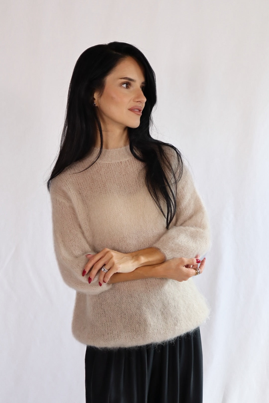 beige sweater