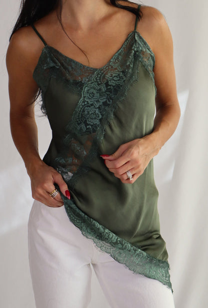 Olive Lace camisole Top