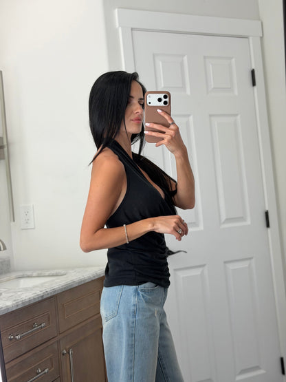 Black Halter Tank