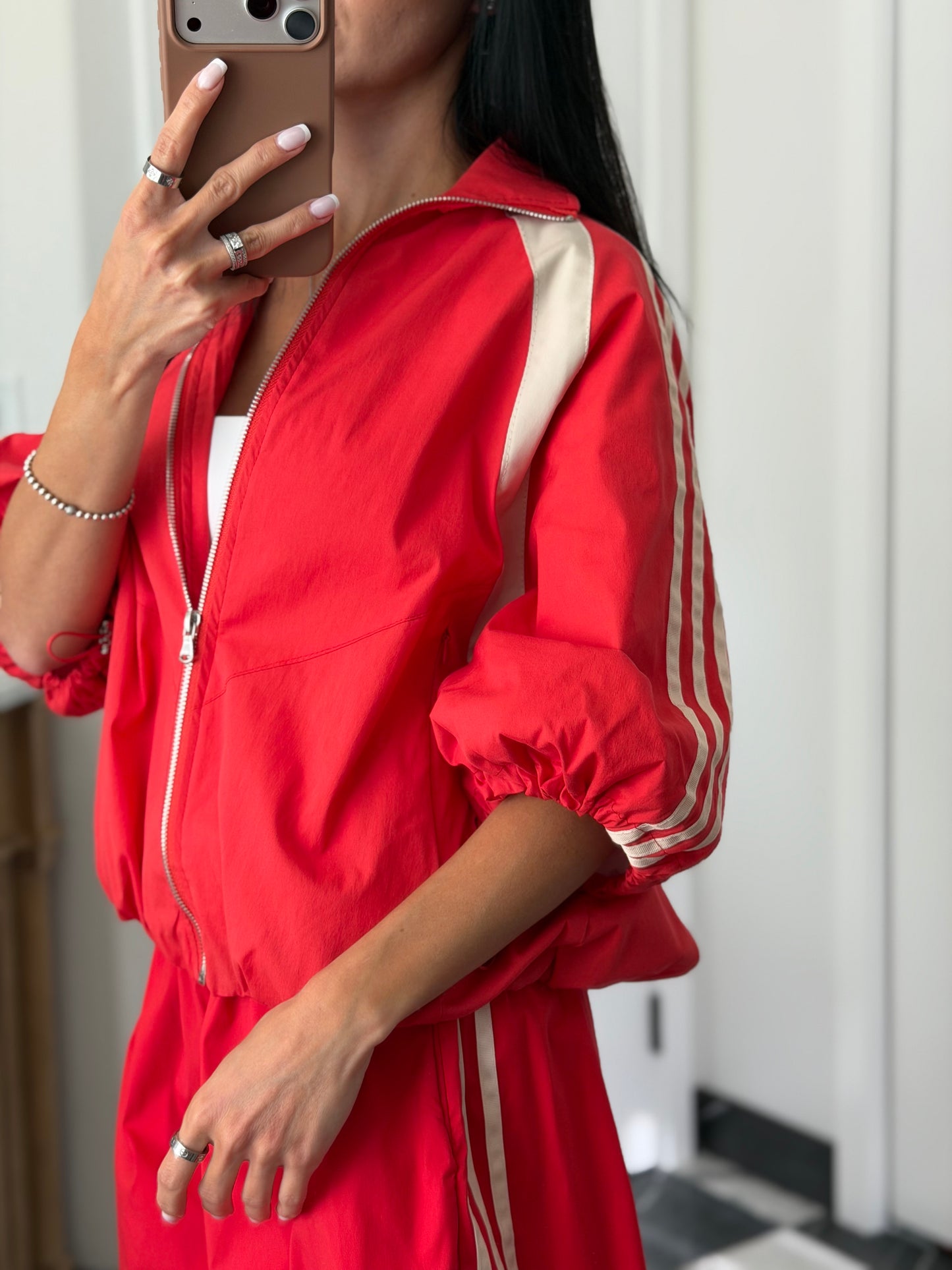 Red Bomber Jacket