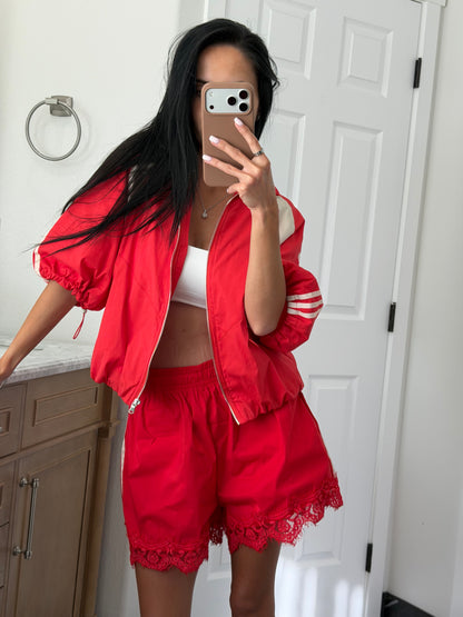 Red Bomber Jacket