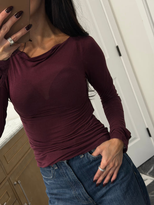wine viscose Blend top
