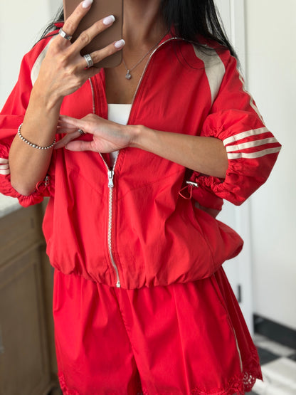 Red Bomber Jacket