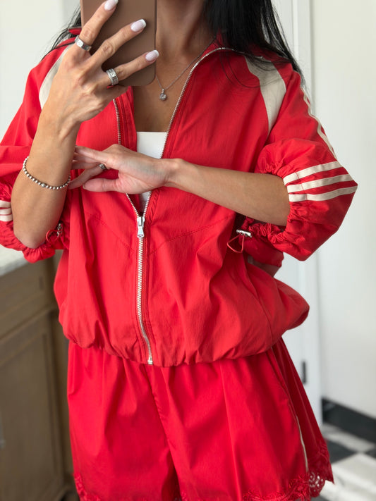 Red Bomber Jacket