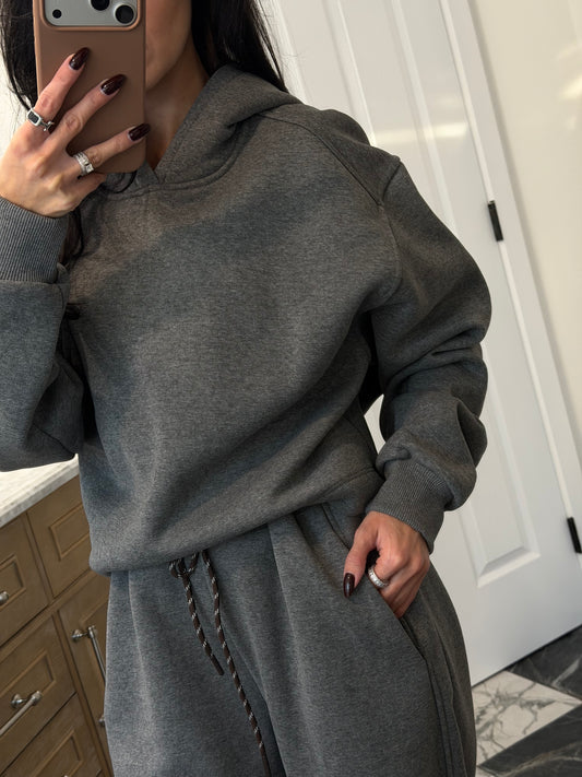 Grey Fleece Sweat set