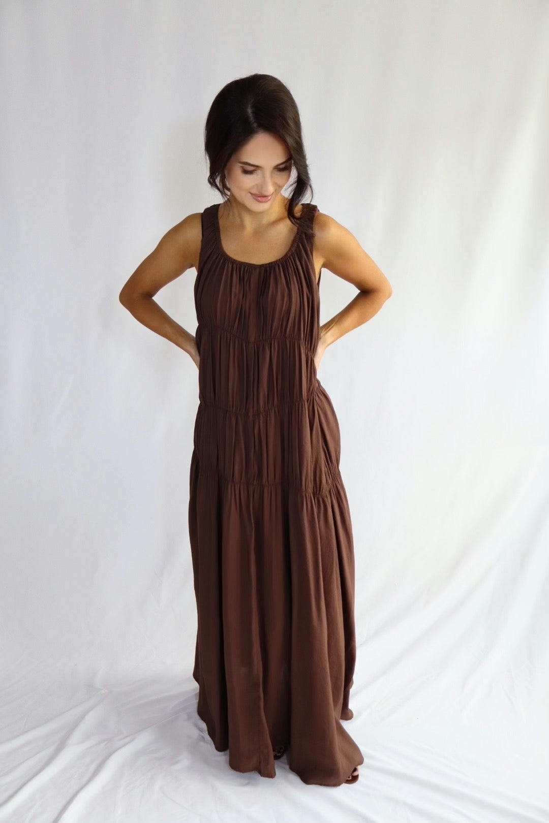 Chocolate midi dress