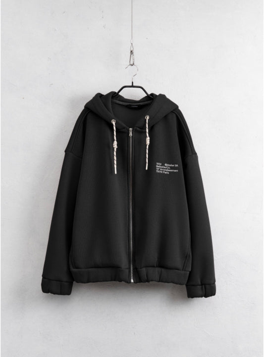 oversized black fleece Set