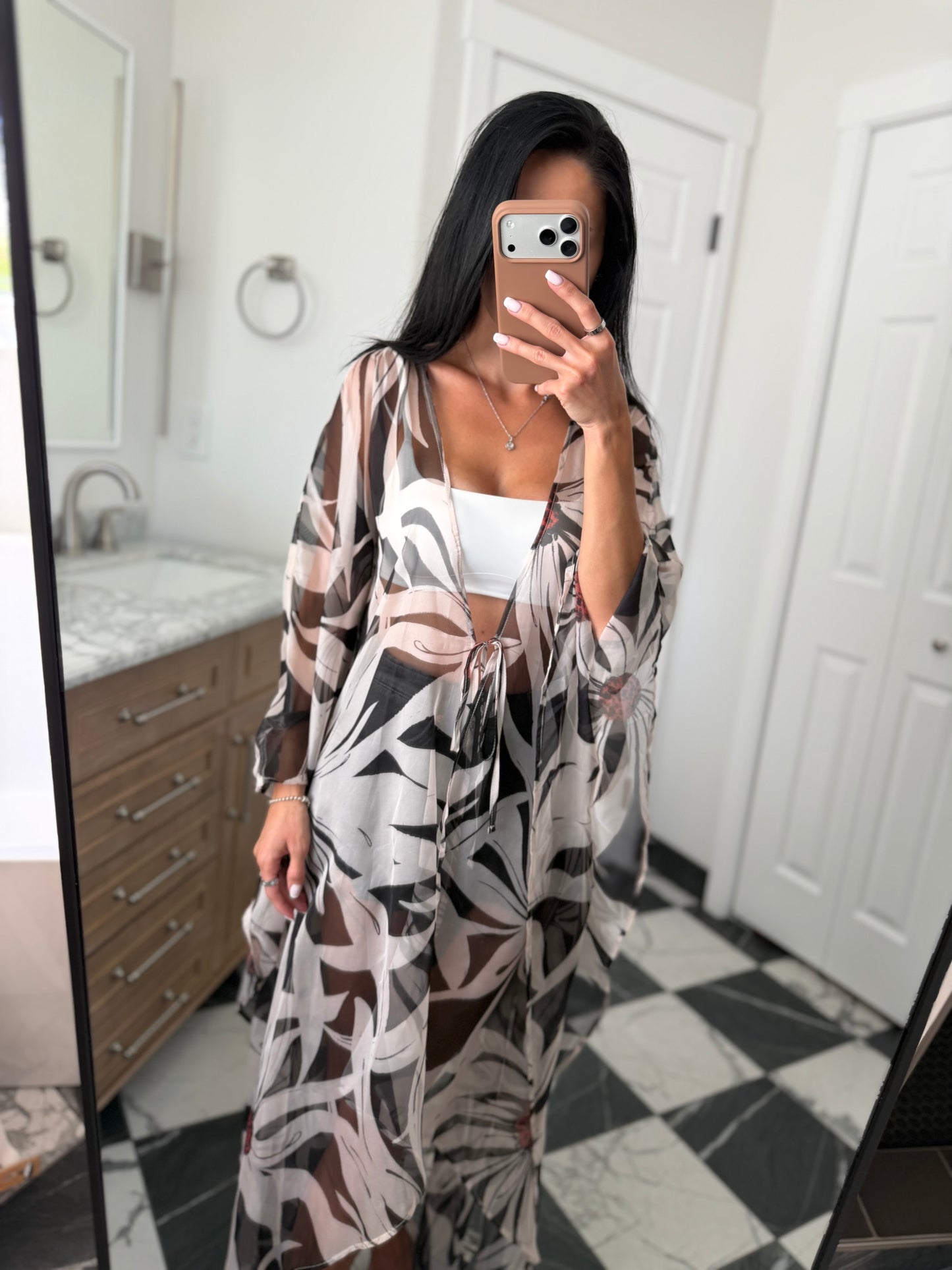 Black Kimono Dress Cover Up