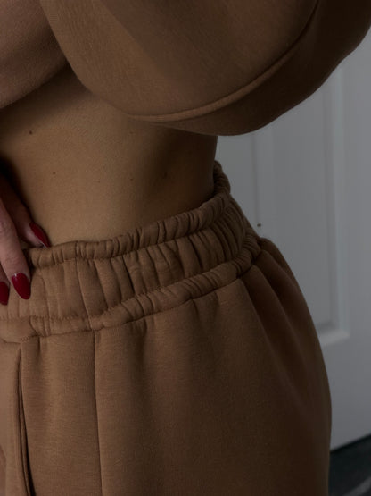 cozy caramel hoodie set