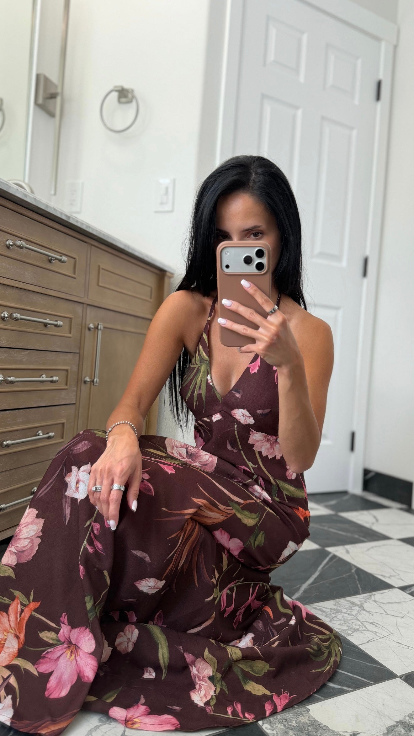 Halter Botanical Dress