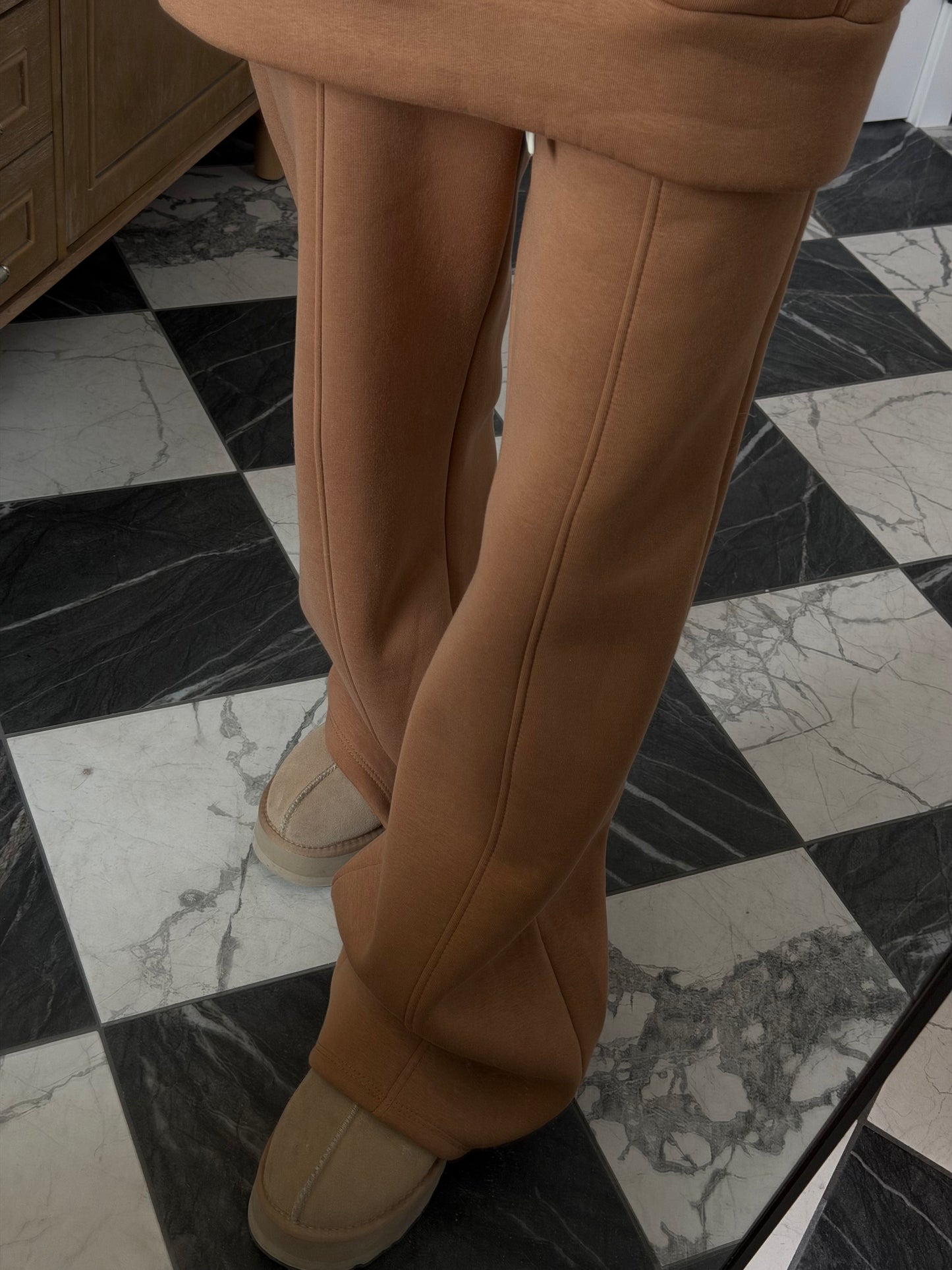 cozy caramel hoodie set