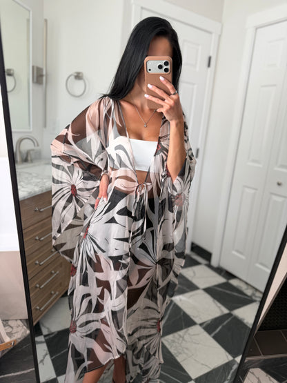 Black Kimono Dress Cover Up
