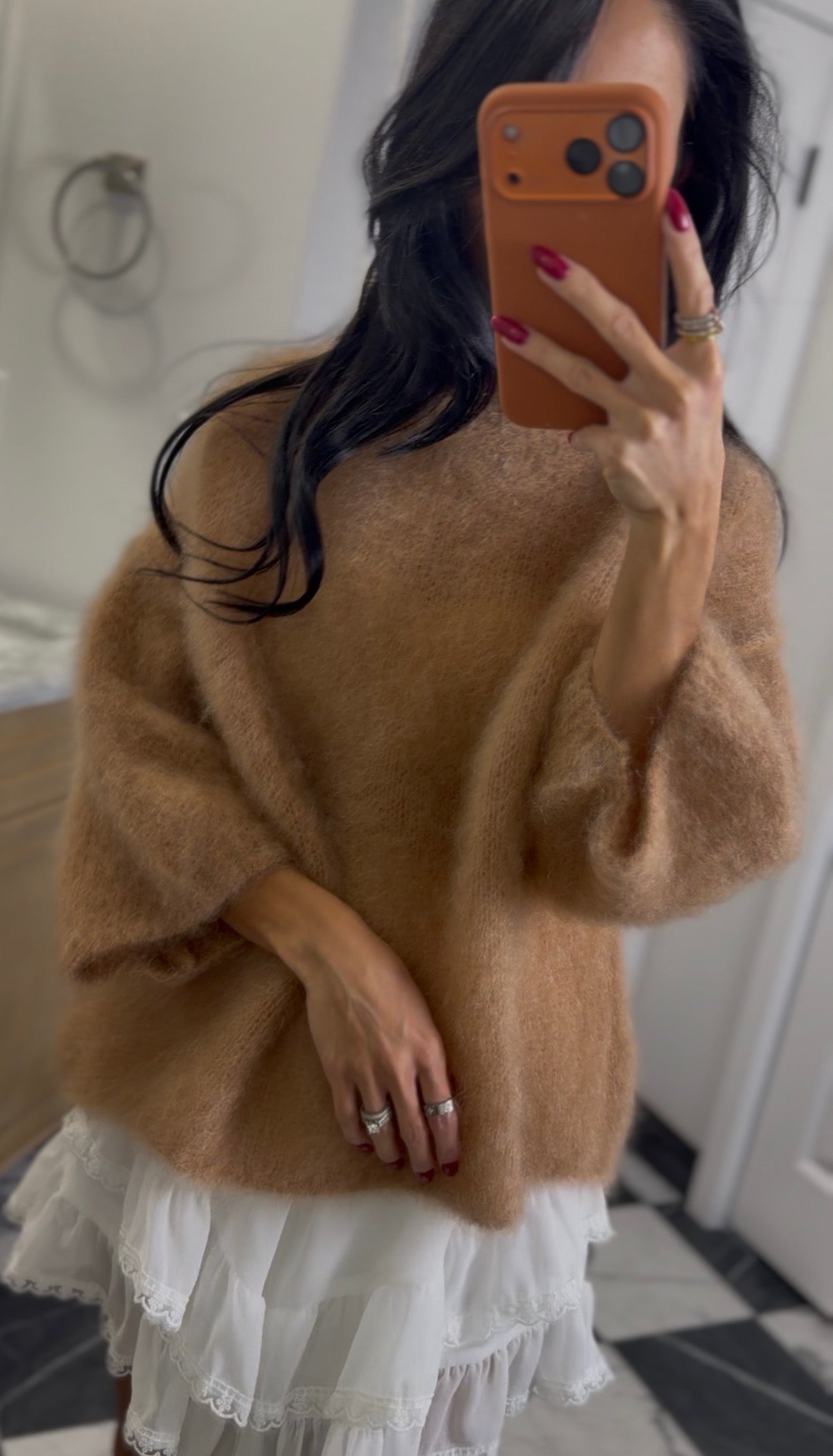 caramel mohair sweater