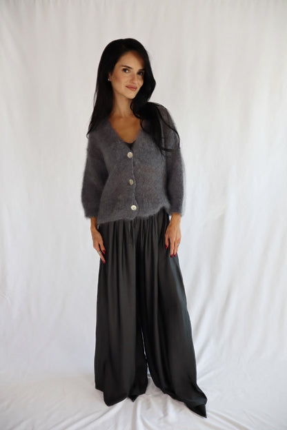 grey mohair cardigan