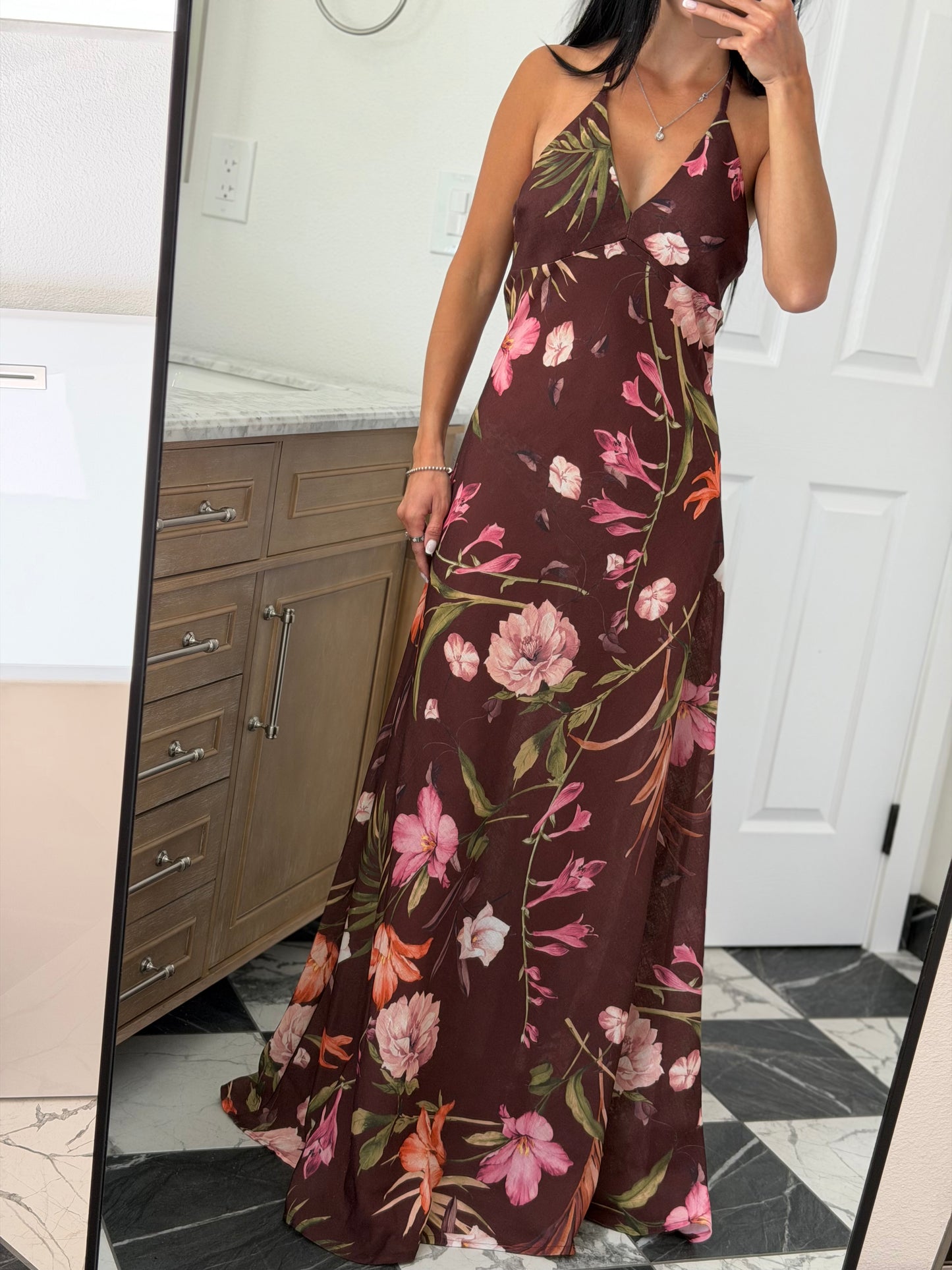 Halter Botanical Dress