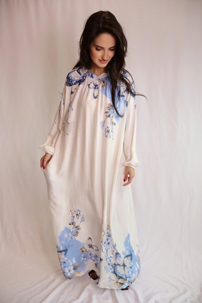 White butterfly dress