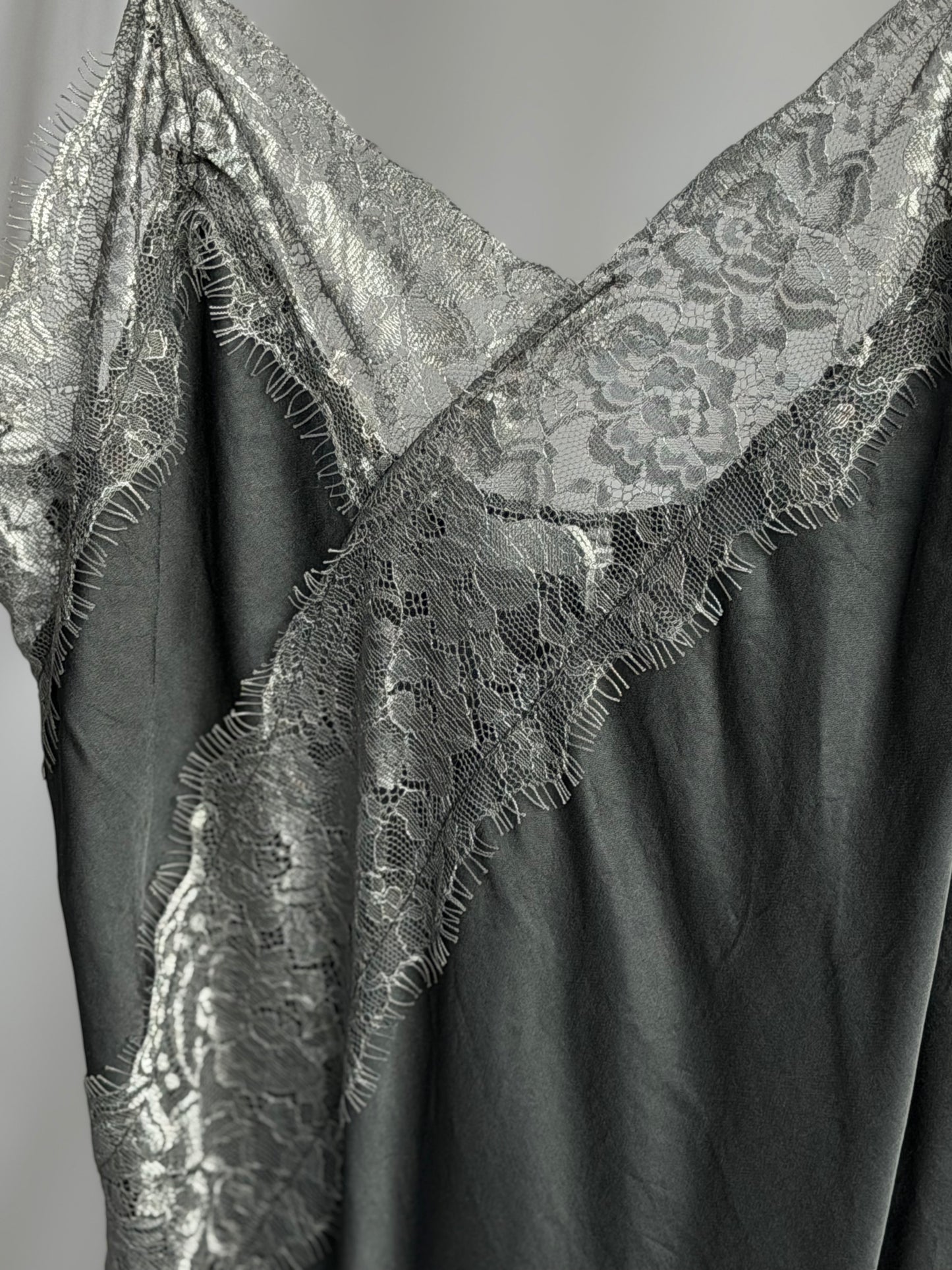 Grey Lace Camisole Top