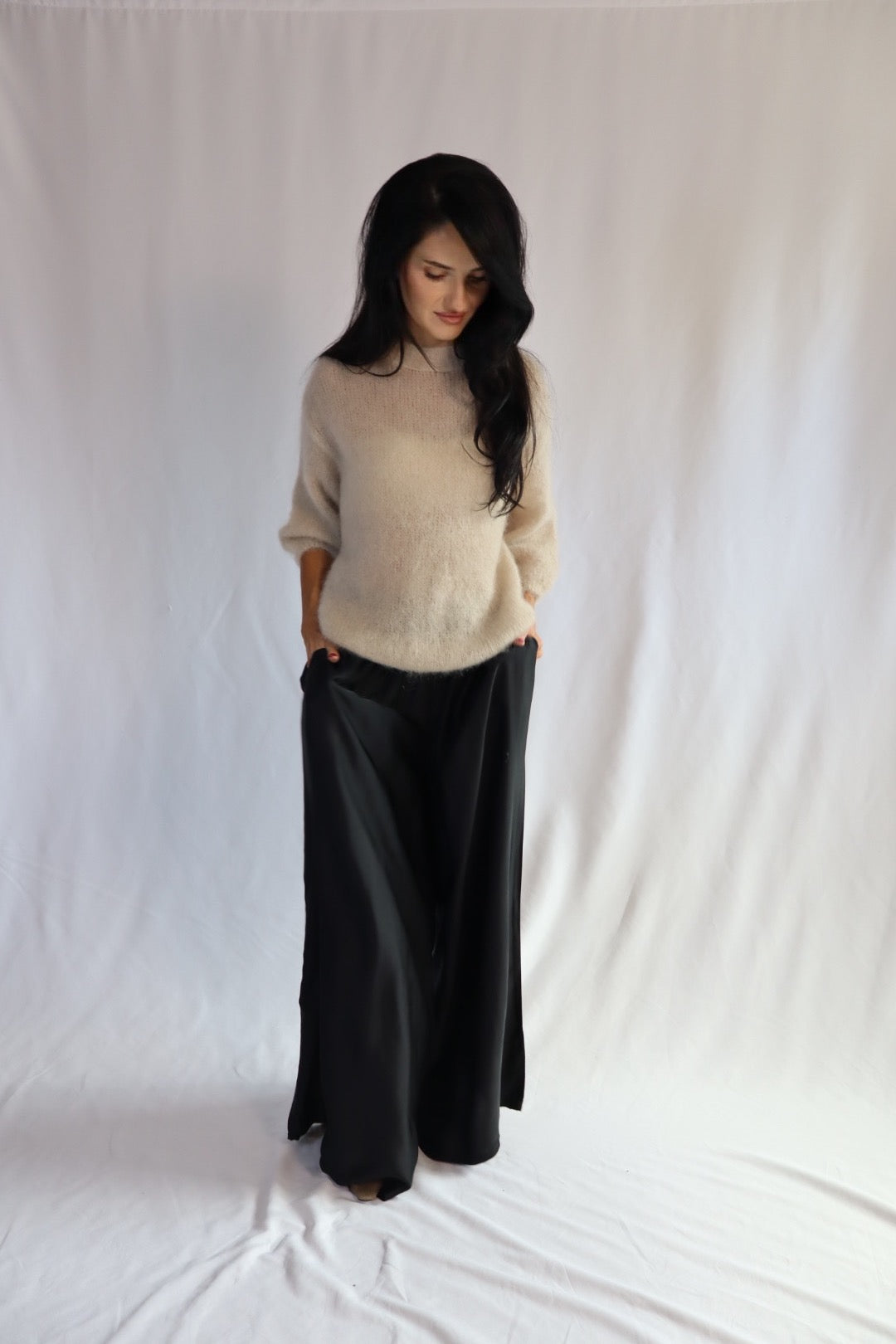 Black Viscose Pants