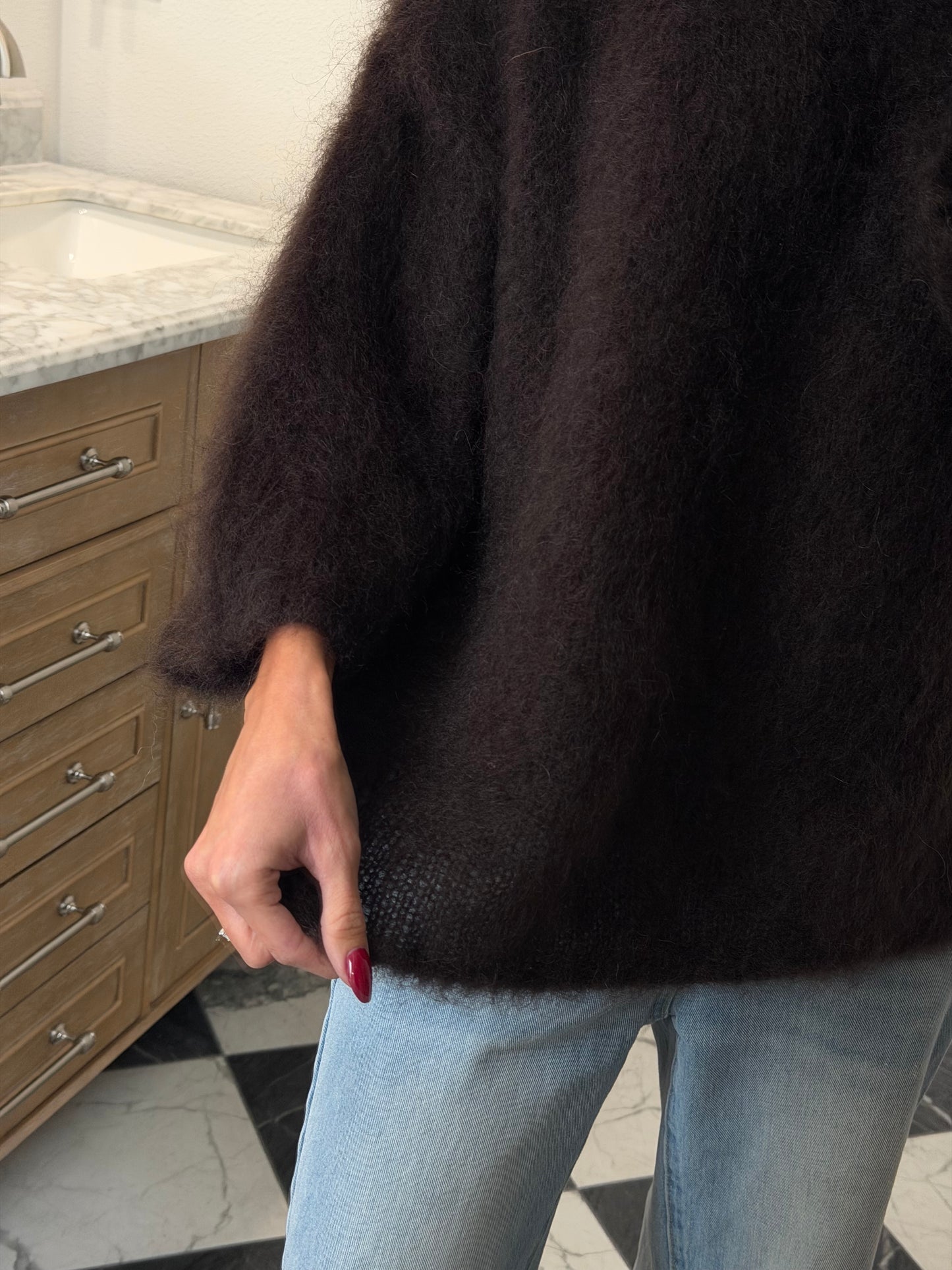 chocolate mohair sweater