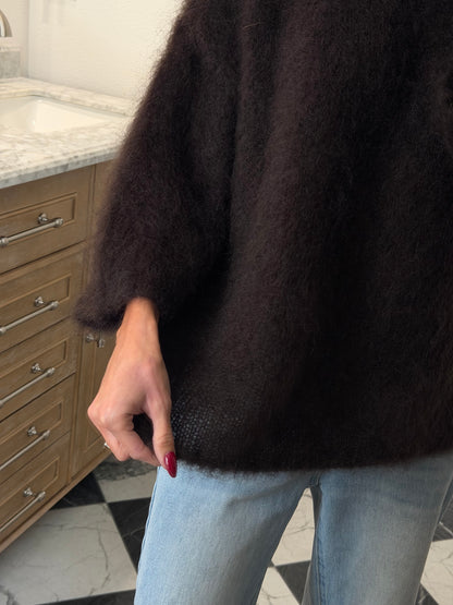 chocolate mohair sweater