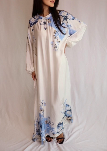 White butterfly dress