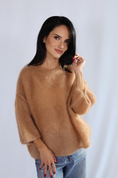 caramel mohair sweater