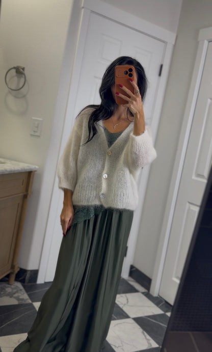 ivory Mohair cardigan
