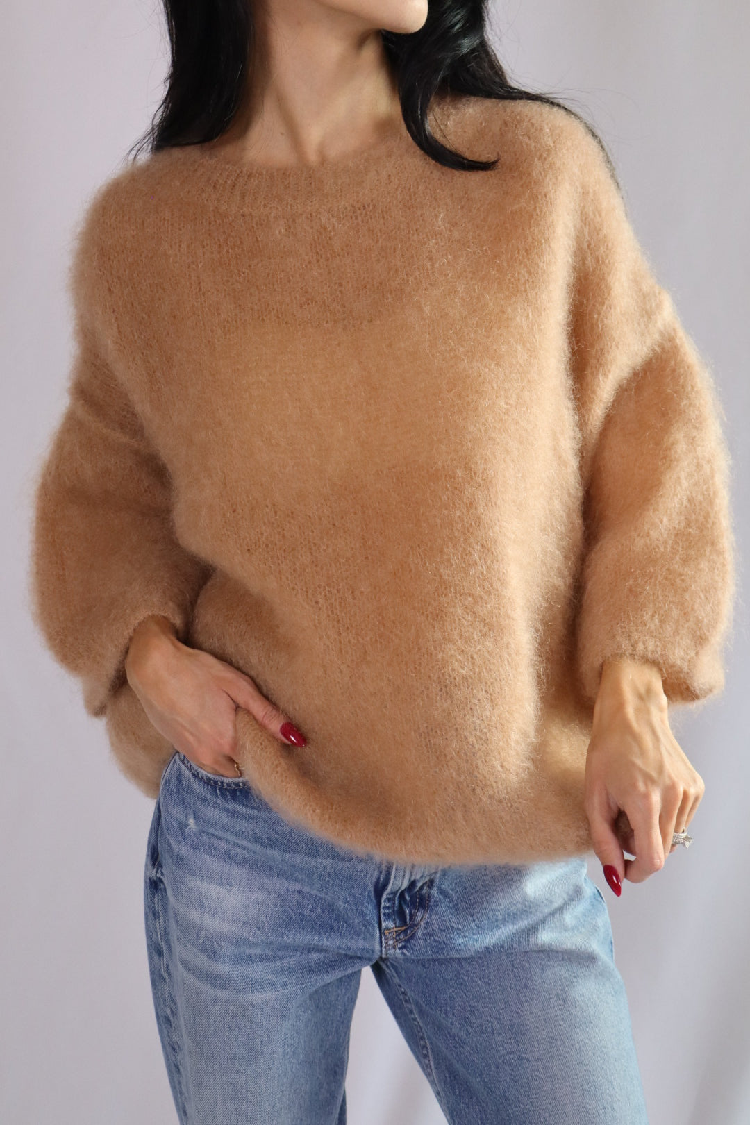 caramel mohair sweater