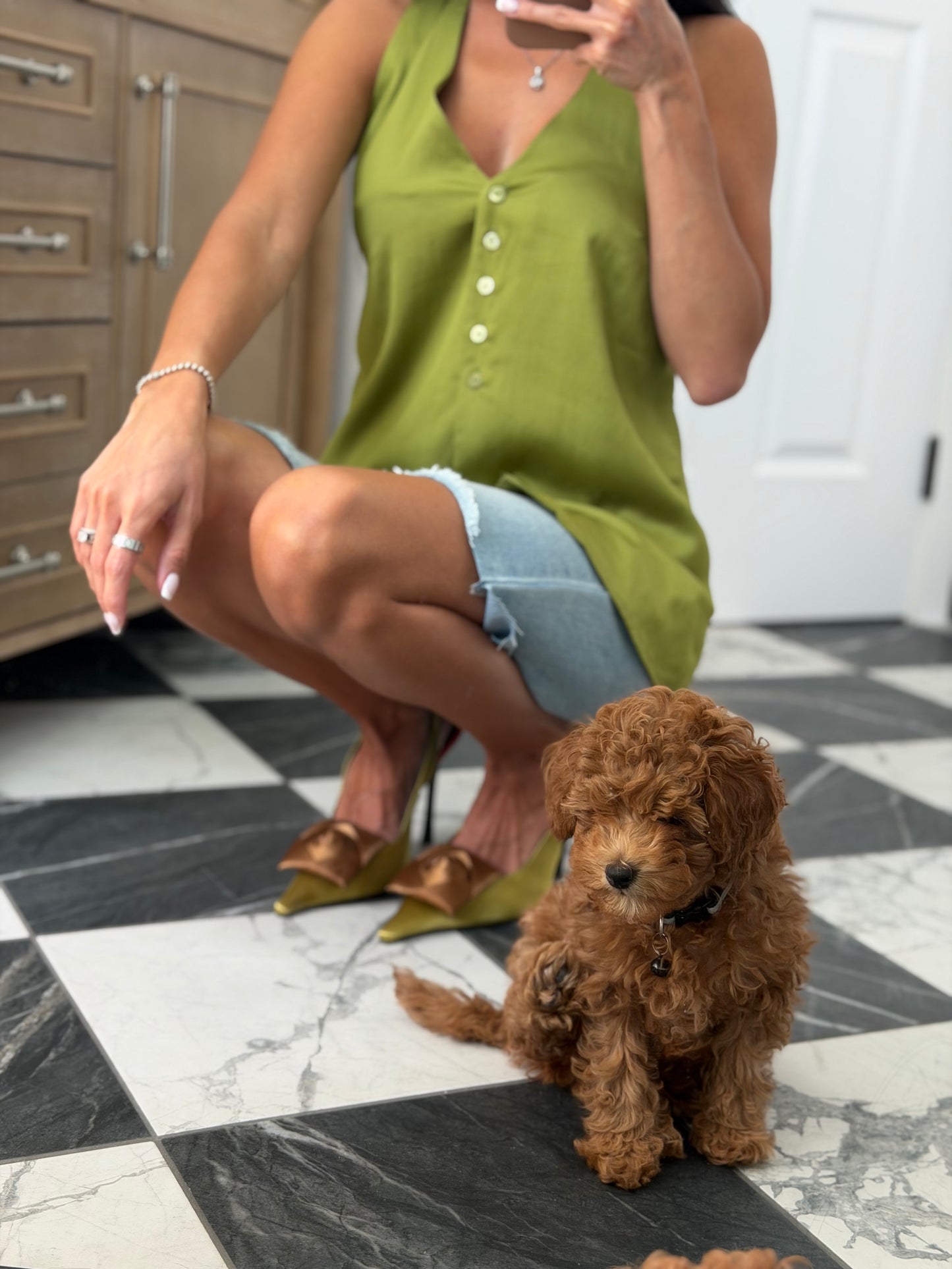 Olive Halter Gilet