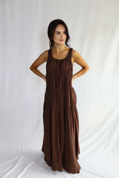 Chocolate midi dress