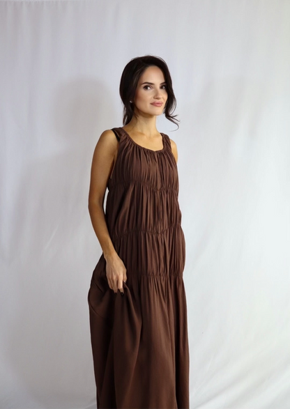 Chocolate midi dress