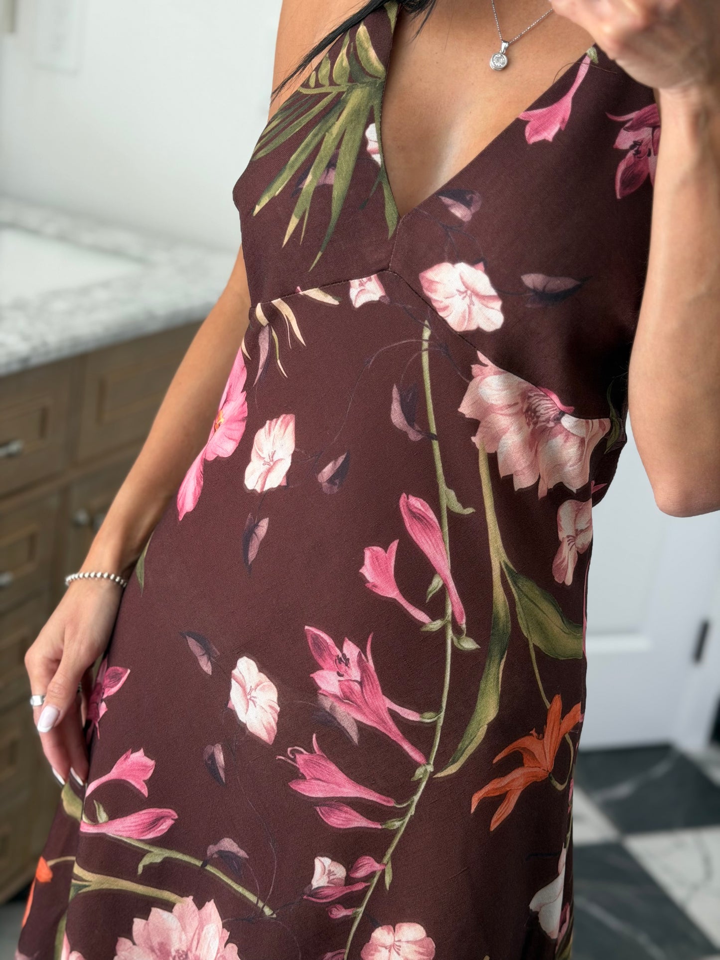 Halter Botanical Dress