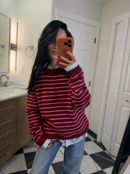 red striped sweater