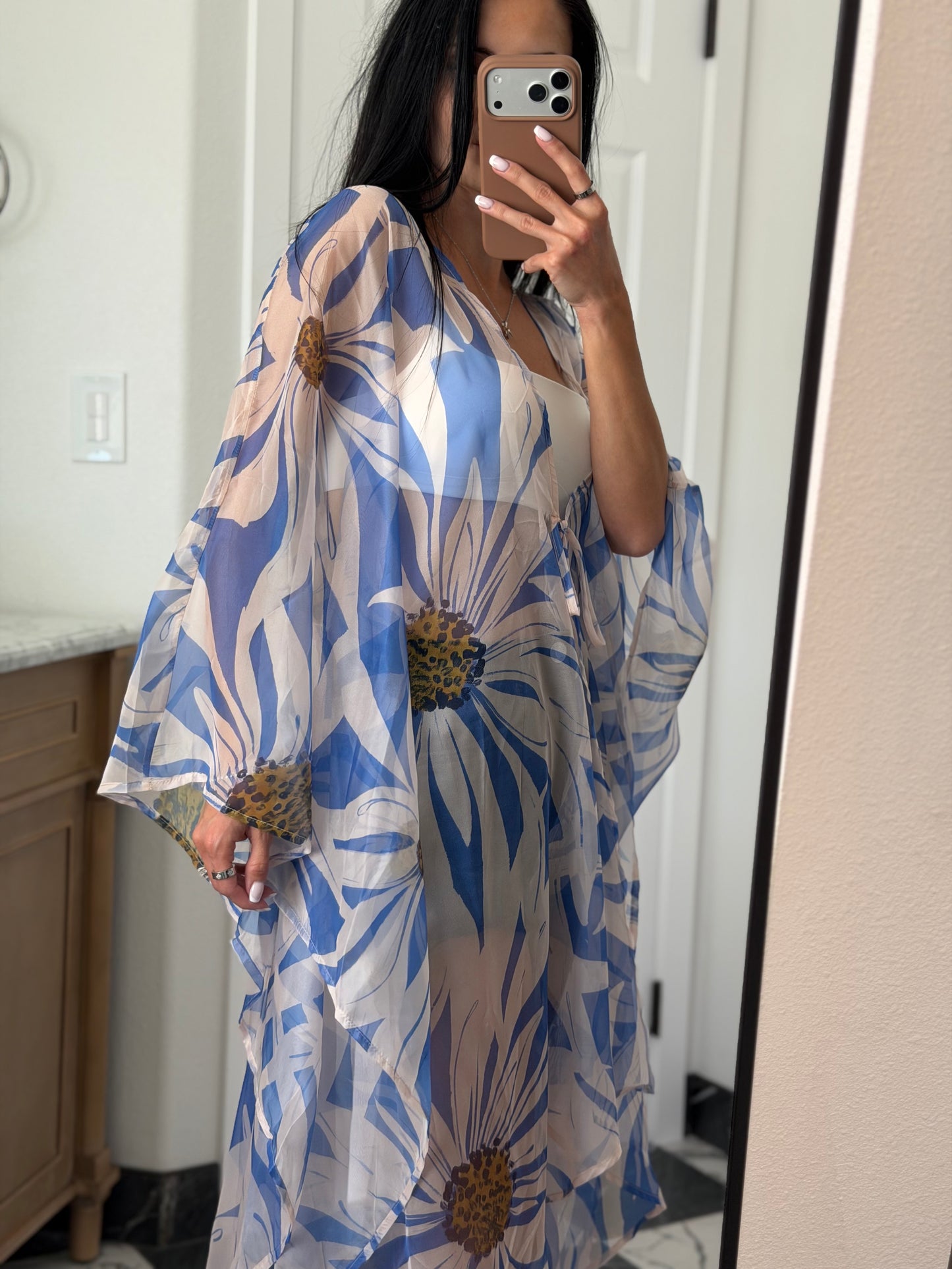 Sky Kimono Dress Cover Up