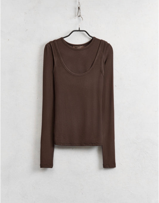 Brown double layer Top