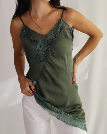 Olive Lace camisole Top