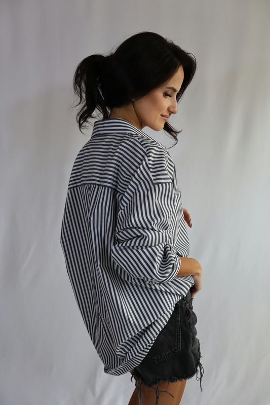 charcoal striped Shirt