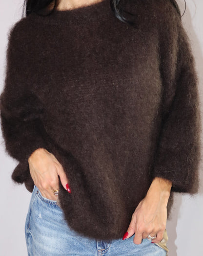 chocolate mohair sweater