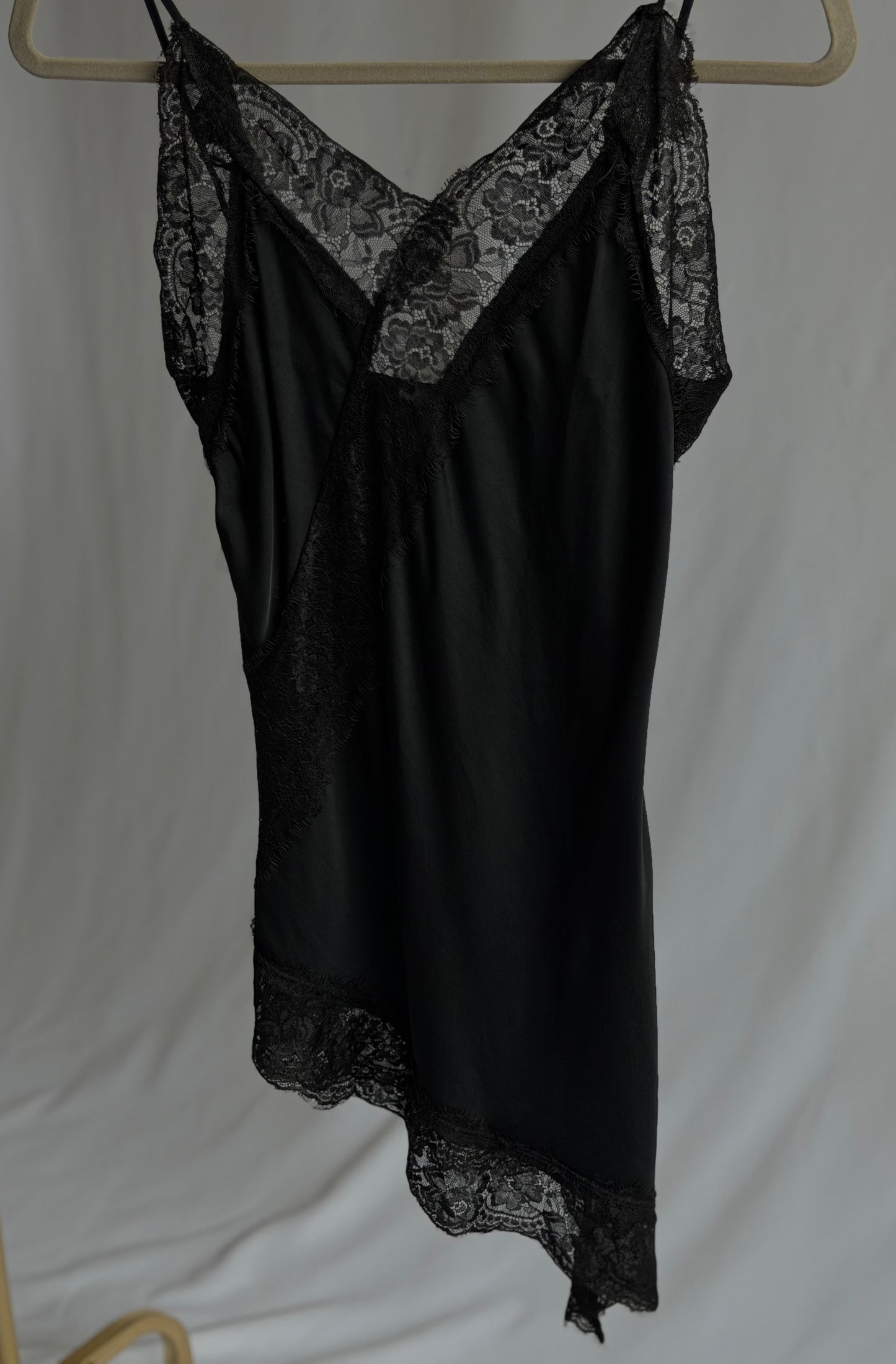 black lace camisole top