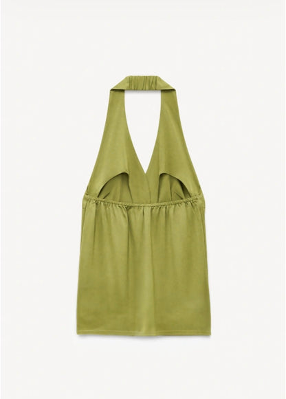 Olive Halter Gilet