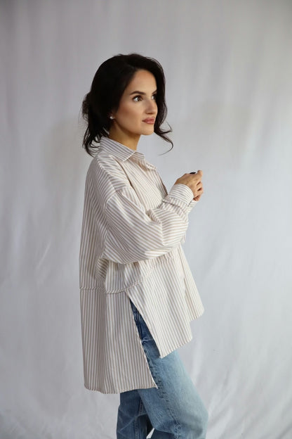 Beige striped Shirt
