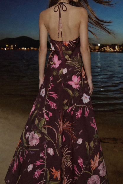 Halter Botanical Dress