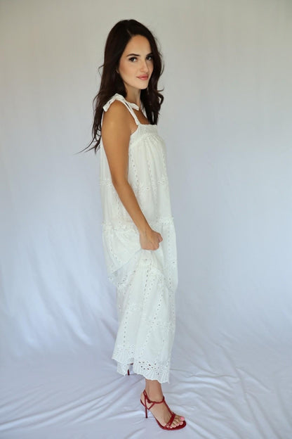 White Embroidery Dress