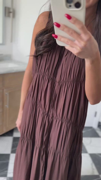 Chocolate midi dress