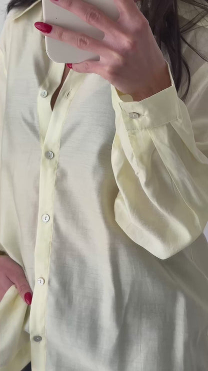 butter yellow shirt